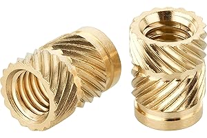 Turmberg3D Inserto filettato M2.5 short (50 pezzi) / M2,5 x 4 ottone boccole/dado di fusione per parti in plastica per stampanti 3D (M2,5 x 4)