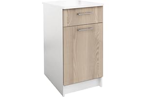 BERLIOZ CREATIONS Berlioz créations Bas Mobile da Cucina con 1 Anta e 1 cassetto, Frassino, 40 x 60 x 85 cm