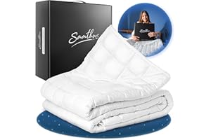 ‎SAMTHUS Samthus Gewichtsdecke 135x200cm 6kg Oeko-Tex Zertifiziert - Entspannungsdecke 100% Baumwolle - Schwere Anti-Stress & Therapiedecke - Besser schlafen mit unserer schweren Bettdecke - Weighted Blanket