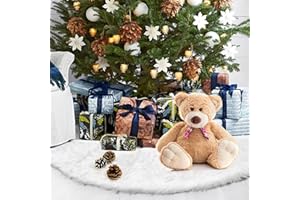 STVST Weihnachtsbaum Rock weißer Weihnachtsbaumdecke, große Plüsch Weihnachtsbaum Matte Christbaumdecke für Weihnachtsdekorationen Feiertagsfeier