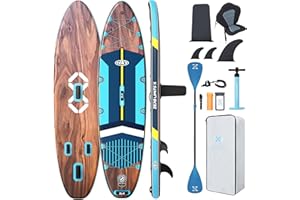 ZLX 350cm Extra Groß Stand Up Paddle Board mit Sitz Große Tragfähigkeit 550LB Inflatable SUP Board für Erwachsene Anfängerfreundlich Stabiles Anti-Rutsch-Deck, Pumpe, SUP Paddle