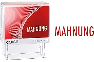‎COLOP COLOP Printer 20 Text-Stempel MAHNUNG, Abdruck rot, für sofortigen Einsatz