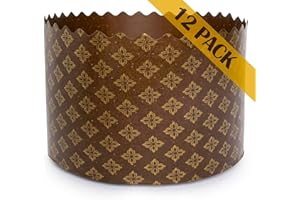 SHSH TRADE GROUP Kulich-Form, Paska-Osterbrotformen, 340 ml, Brot, Papierform, braun, antihaftbeschichtet, Panettone-Papier-Backformen, universal, braunes Design, B 10 x H 8 cm