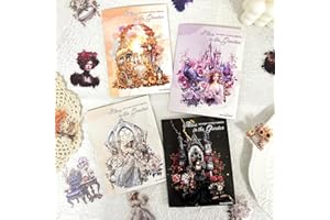 ‎ARPAPER Arpaper Scrapbooking Stickers Set 120pcs Scrapbook Zubehör Aufkleber Mädchen Vintage Stickers Aesthetic Blumen,Schmetterlinge,Feen Sticker für Fotoalbum,Scrapbooking,Calendar（Alice in the Garden 1）
