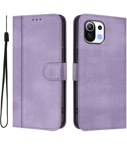 HONLEN Leder-Handyhülle Für Xiaomi MI 11 Lite / 5G NE – Wallet Case Mit 3 Kartenfächern & Magnetverschluss