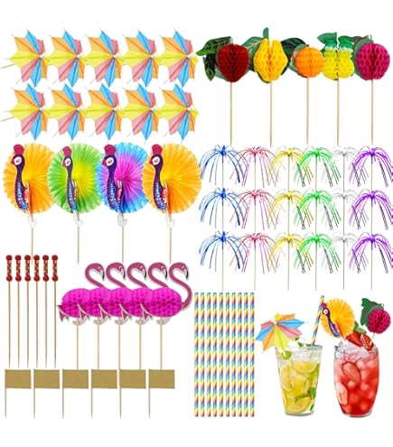 100 Parapluies De Cocktail Réutilisables Décorations Pour Cocktails