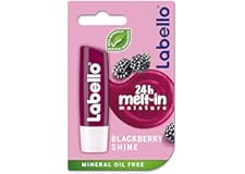 LABELLO Lip Balm, Moisturising Lip Care, Blackberry Shine, 4.8g