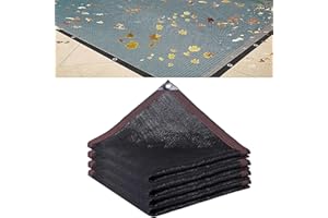 TAOLE Red de protección de piscina para piscinas rectangulares, cubierta de piscina rectangular 5 x 10 m, cubierta de piscina resistente al invierno, lona protectora para piscinas en y sobre el suelo, red