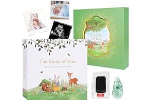 JARMAPOZ Baby Memory Book for Boy or Girl – First 5 Years Keepsake & Milestone Tracker – Pregnancy Journal & Baby Photo Album – Gender Neutral