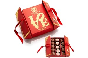 CARIAN'S BISTRO Carian's Chocolat Truffe Assortiment -225g- Assortiment de Truffes au Chocolat Lait, Noir et au Noisette - Pralines, Ganache, Bonbons Cadeau D'anniversaire- Chocolat Noel Premium, 15 Pièces