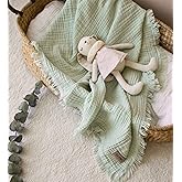 Zeypba Su Yeşil 4 Katlı M&uuml;slin Bebek Ve &Ccedil;ocuk Battaniyesi%100Pamuk Baby Muslin Blanket