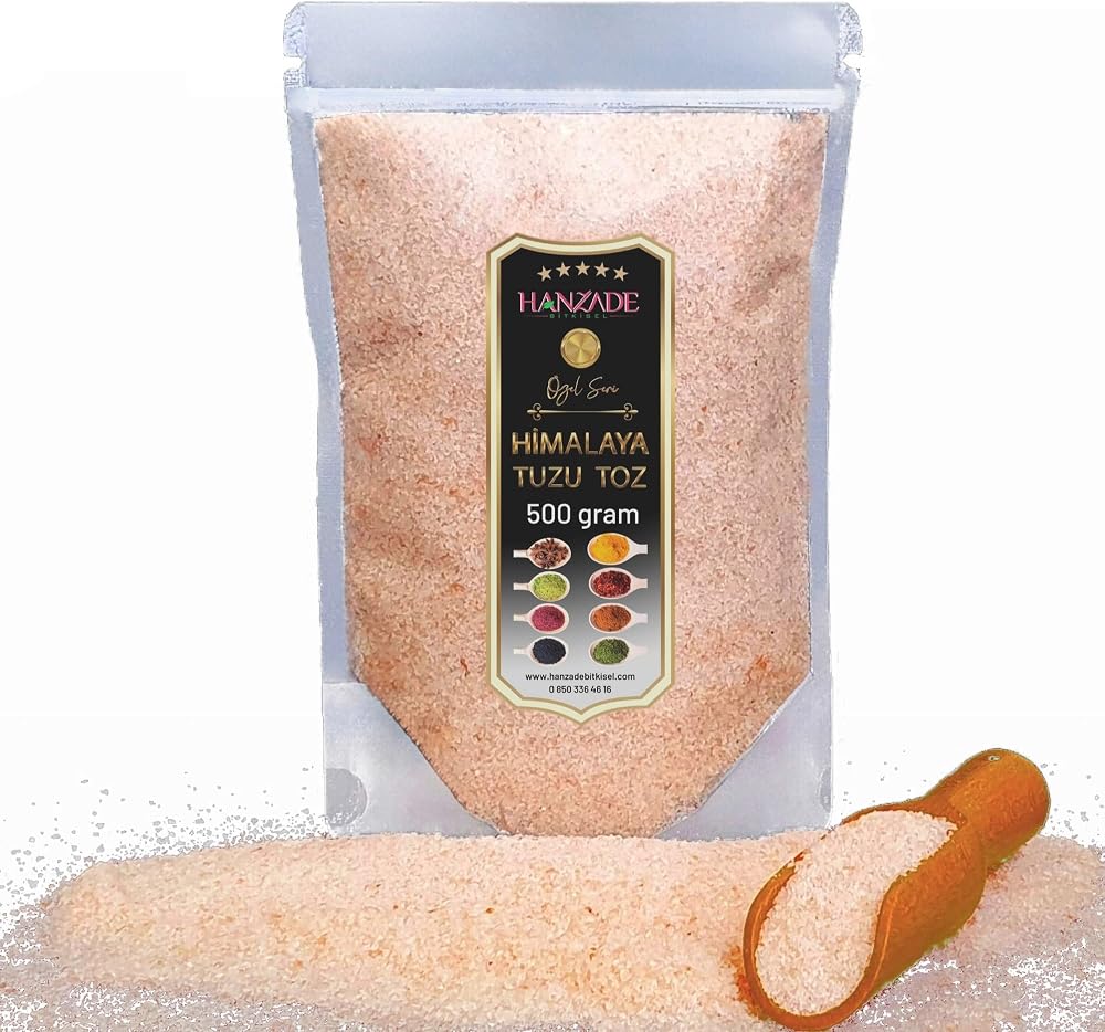 Hanzade Bitkisel Pembe Himalaya Tuzu Toz 500 Gr