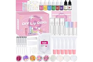 ‎JUYRLE JUYRLE Lippenöl Selber Machen, Lipgloss Lip Oil Making Kit, Kreative Bastelset Erwachsene DIY Set Lippenstift Set Mädchen Selber Machen, Ungiftig Lip Gloss Kosmetik Make up Geschenk für Frauen