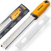 Deiss Pro Cheese Grater - Kitchen Grater for Citrus, Parmesan, Ginger, Garlic, Nutmeg, Chocolate, Vegetables, Fruits - Stainl