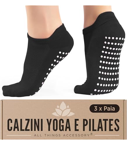 2 Paia Calzini Pilates Antiscivolo Donna | Silicone E Fascia Incrociata, Taglia Unica 35-40, Per Yoga E Riformatore, Nero E Viola