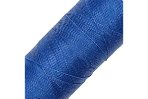 LINHASITA, Rocchetto di Filo Cerato, 100 g, 360 m, 0,5 mm di Spessore, in Poliestere, per macramé, 30 Colori - Blu