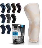 Knee Support With Strap For Women Men, Adjustable Knee Brace For Knee Pain Relief, ACL, MCL, Joint Pain, Meniscus Tear, Knee Compression Sleeves For Running, Sports, Walking, Gym (Black, 3XL