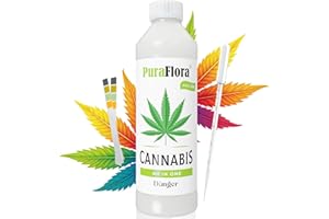 PuraFlora Cannabis Dünger Vegan für Wachstumsphase und Blütephase BIOlogischer organischer Grow & Bloom Hanfdünger I Starter Set Indoor & Outdoor I All in One I 500 ml