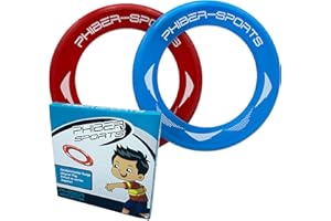 PHIBER-Sports Anelli per Frisbee - 2 Pack di Anelli da Lancio Premium - 80% più Leggero dei Dischi Standard per Frisbee - Facile da Prendere - Traiettoria Perfetta - Ideale per Bambini e Adulti