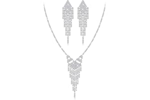 MILACOLATO Zestaw biżuterii ślubnej dla panny młodej, dla kobiet, bransoletki i wiszące kolczyki w kształcie łezki, zestaw, biżuteria wykonana z przezroczystych kryształów, Kamień szlachetny Srebro,