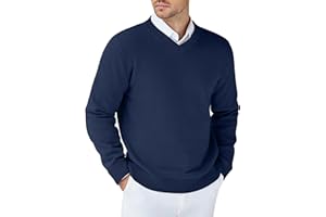 COOFANDY Maglione da Uomo con Scollo a V Maglia da Uomo Regular Fit Manica Lunga Maglione Casual Basic