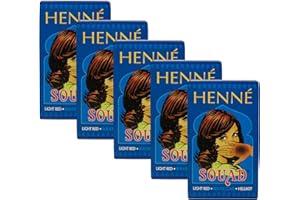GENERISCH Hennedrog - Henna Souad Hellrot 90g - Haarfärbemittel auf pflanzlicher Basis in hellrot (hellrot, 5 x 90g)