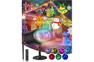 CAVWVTYU Luci del proiettore di Natale di Halloween HD più luminose aggiornate del 2025, luce del proiettore per esterni impermeabile IP67 con aurora, luci di proiezione dell'atmosfera festiva per decorazioni