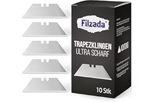 Filzada® 10x PROFI lames trapèzes pour cutters - 0,5 x 0,5 mm - Lames de rechange ultra coupantes aussi pour cutters