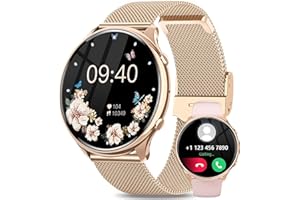 Fitonme Smartwatch dla kobiet, 1,38 cala, zawsze włączony wyświetlacz fitness tracker smartwatch odbieranie/nawiązywanie połączeń, tętno, ciśnienie krwi, monitorowanie snu, ponad 100 trybów