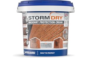 Stormdry Crema-Gel Impermeabilizzante Trasparente per Terrazzi 5L - Trattamento Anti-Pioggia per Muri Esterni, Mattoni, Pietra, Malta e Granito - Invisibile, Traspirante, Idrorepellente fino a 25 Anni