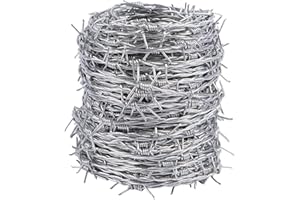 Green Blade 1x 30m Barbed Wire in Carry Tub - Outdoor Garden Security Fence Fencing Anti-Cat Fox Bird Deterrent Spikes Roll