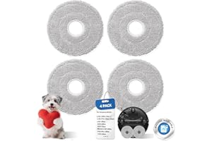 Oxfraki 4 Piezas de Paños de Limpieza Adecuados para Dreame L10s Ultra L20 Ultra L10s Pro Ultra Heat L10 Ultra L10s Pro L10 Prime Aspiradora Paños de Microfibra para Suelos