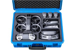 Lykus Titan AT200 vattentätt hårt fodral för DJI Avata 2, skyddsglasögon 3, RC Motion 3, FPV fjärrkontroll 3, stöder upp till