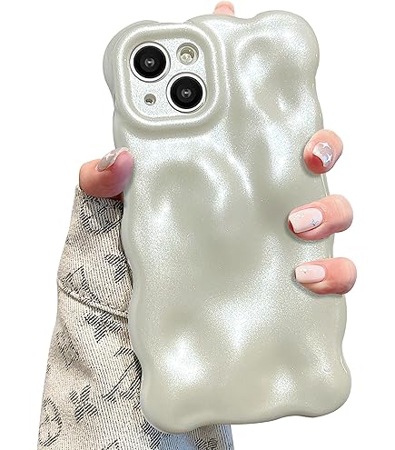 UEEBAI Case For IPhone 16 Plus, Cute Solid Color Curly Wave Shape Shockproof Soft TPU Bumper Phone Case, Candy Water Ripple 3D Silicone Slim Pretty Case Non-yellowing Cover-Rose Gold - View #8