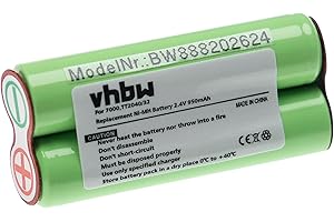 vhbw batteria compatibile con Philips Bodygroom BG2040/34, Series 3000, Series 5000 rasoio elettrico (950mAh, 2,4V, NiMH)