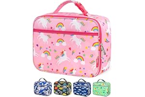 HOMESPON Insulated Kids Lunch Bag Thermal Meal Prep Tote School Lunch Box for Boys Girls (Unicorn)