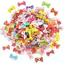 100 Stück Hunde-Haarschleifen Mit Gummiband – Bunte Mix-Packung Für Kleine Hunde & Katzen