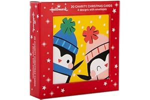 Hallmark Kids Christmas Card, Multipack Christmas Cards, Pack of 20, 4 Designs, Festive Characters, Charity Christmas Cards, With Envelopes