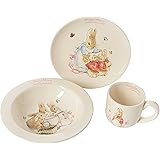 Beatrix Potter F M C Tail Nursery Set van 3, Bord Kom en Kopje, Meerkleurig