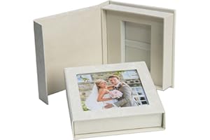 ELEGANTDISK USB-Box mit Bildfenster. Perlweiß