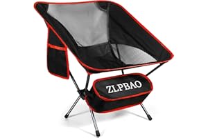 ZLPBAO Silla Plegable Camping con Bolsa de Almacenamiento portátil, Silla de Camping portátil Silla Plegable Ultraligera compacta, Ligera para Jardín, Playa, Pesca, Camping, Viajes