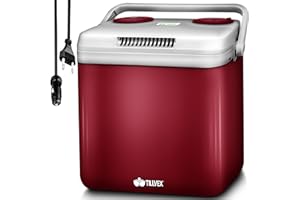 tillvex Frigorifero elettrico Portatile da 32L | Mini-frigorifero campeggio da 230V e 12V per auto, camion, barca o camper | rinfresca e riscalda | modalità ECO