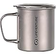 Lifeventure Superlight Titanium Insulated Double Wall Mug With Lid And Folding Handle – Ideal For Camping Or Travel