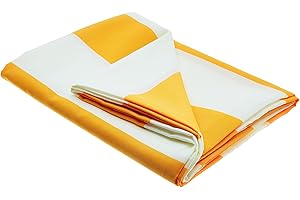 Floracord 05-77-61-00P Senkrechtsonnensegel 230 x 140 cm Blockstreifen mit Zubehör montagefertig, gelb / weiß