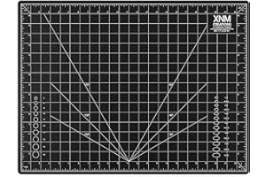 XNM Creations Premium Self Healing Cutting Mat - 18 Inches by 24 inches - A2, 3 Layer Quality PVC Construction - Dual Sided, Imperial and Metric Grid Lines - Perfect for Cutting, Sewing, and Crafts
