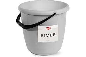 Hastic Putzeimer 8L - Plastik Eimer Stabil - Haushaltseimer aus Kunststoff 8 Liter - Plastikeimer 8L - Wassereimer mit Ergonomischem Griff