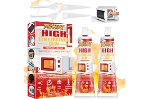 Meoeot 100 ml högtemperaturlim, transparent högtemperaturlim, värmebeständigt lim, värmebeständigt över 600 °C, idealiskt för hushåll, ugnsglas, spisar, kokplattor, eldstäder