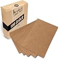 100 Cartoncini Kraft A6 - 14,8x10,5 Cm, 300 G/m², Colore Marrone Naturale - Perfetti Per Biglietti Auguri, Flash Cards, Inviti E Progetti Fai Da Te