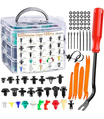 ABSOPRO Set Di 20 Clip Fermapannelli Per Auto - Bianche, Per Cruscotto E Rivestimenti - Foto 8