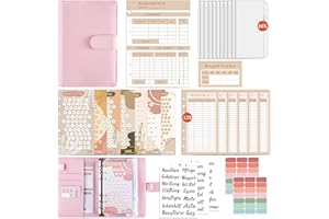 FUHOMI A6 Binder Budget Planner Deutsch - Sparchallenge Budgetplaner, Finanzplaner Haushaltsbuch, Geld Organizer, Sparbuch für Geld mit Umschlagmethode